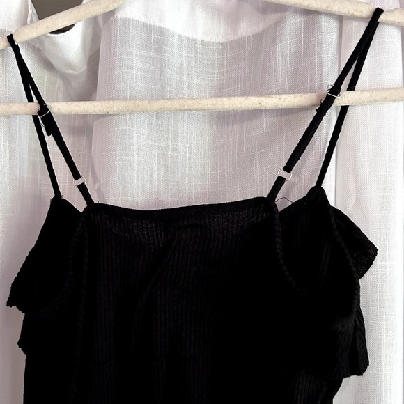 Maronie by Anthropologie Ruffled Short Sundress in Black / Small - Picture 5 of 7